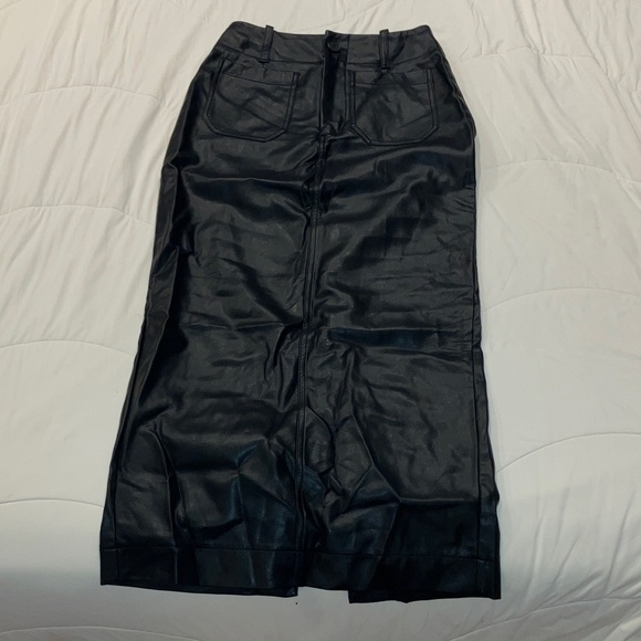 Anthropologie Maeve Collette faux leather maxi skirt - Picture 2 of 6